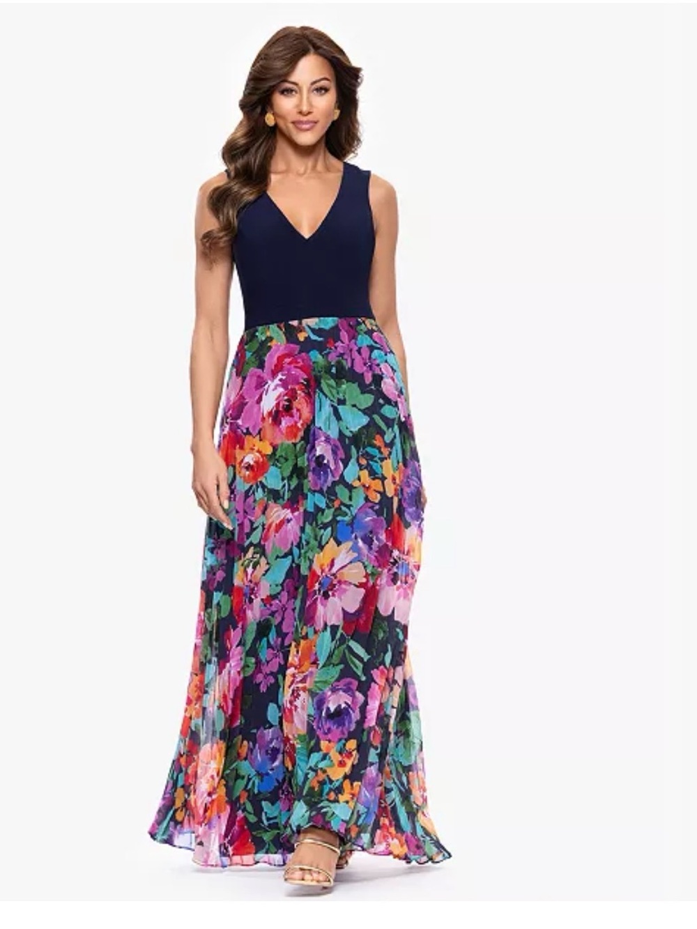 XSCAPE
Women's V-Neck Printed-Skirt Gown new no tags